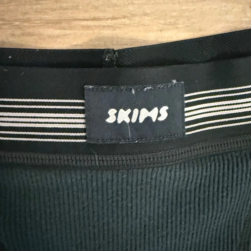 Skims‎ Mens Cotton Waffle Legging Dark Teal Blue Thermal Base Layer Size Large